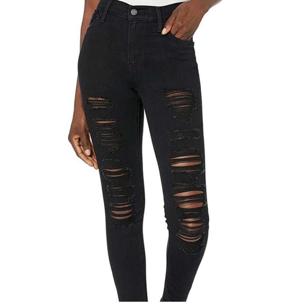 Levi's Black Ripped Skinny Jeans